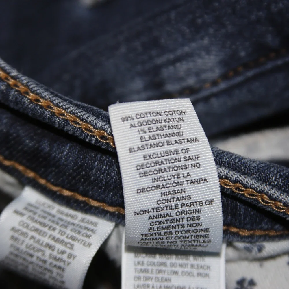 Lucky‎ Brand 121 Slim Jeans Mens 36x30 Blue Dark Wash Denim Stretch Distressed